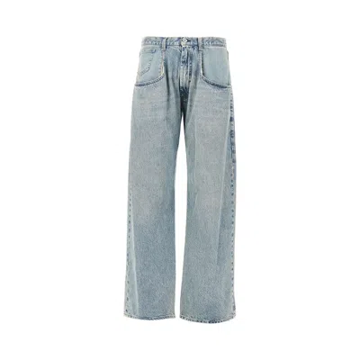 Maison Margiela Straight-leg Jeans With Exaggerated Pocket In Black