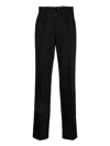 Maison Margiela Tailored High-waist Trousers With Classic Button Closure In Black