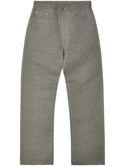 Maison Margiela Straight Jeans With A High Waist In Black