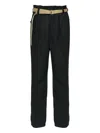 Maison Margiela High-waisted Pants With Pleats And Stylish Belt In Black