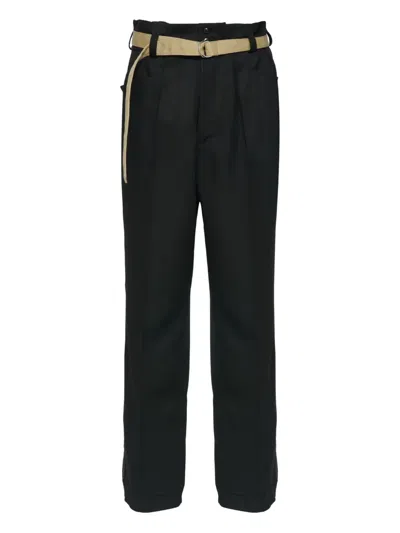 MAISON MARGIELA STRAIGHT-LEG WOOL TROUSERS