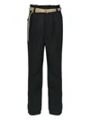 Maison Margiela High-waisted Pants With Pleats And Stylish Belt In Black