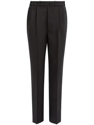 Maison Margiela Straight-leg Wool Trousers In Black