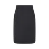 Maison Margiela Straight Midi Skirt With High Waist In Black