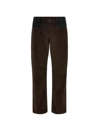 Maison Margiela Straight-leg Cotton-corduroy Trousers In Brown