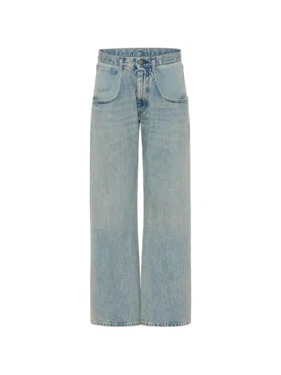 Maison Margiela Straight-leg Jeans With Exaggerated Pocket In Black