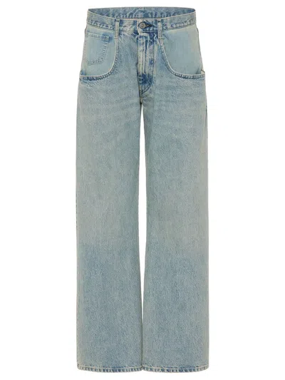 Maison Margiela Straight-leg Jeans With Exaggerated Pocket In Black