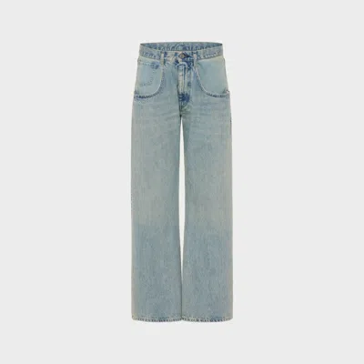 Maison Margiela Straight-leg Jeans With Exaggerated Pocket In Black