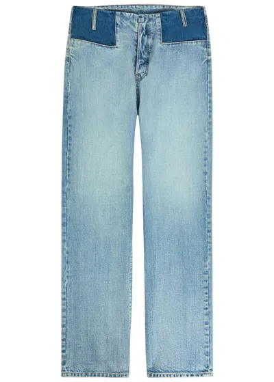 Maison Margiela Straight-leg Washed Denim Trousers In Blue Denim
