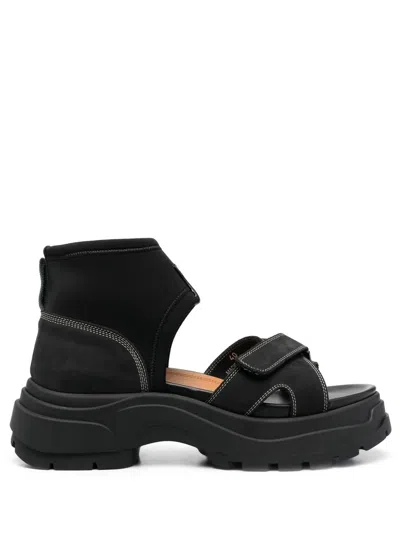 Maison Margiela Touch-strap Chunky-sole Sandals In Nero
