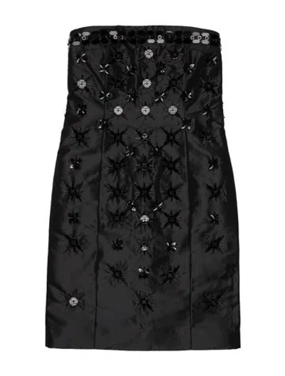 Pre-owned Maison Margiela Strapless Mini Dress In Black