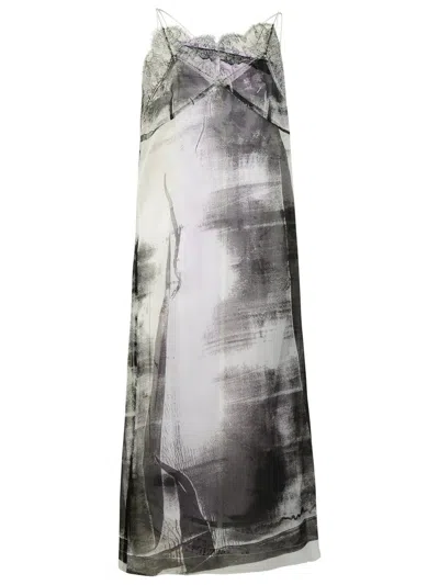 Maison Margiela Strapped Midi Dress In Grey