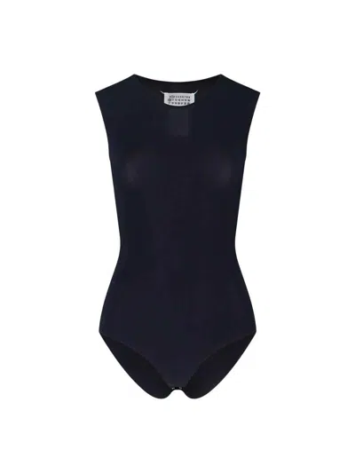 Maison Margiela Stretch Bodysuit In Black