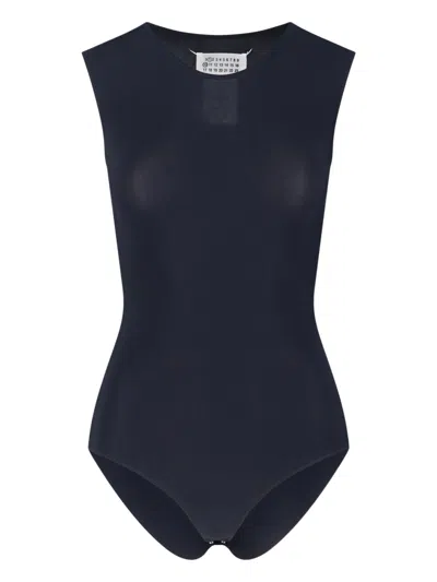 Maison Margiela Stretch Bodysuit In Blue