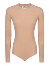 Maison Margiela Stretch Jersey Bodysuit In Color Carne Y Neutral