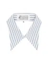 Maison Margiela Stripe Collar In White And Grey