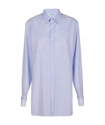 Maison Margiela Stripe-print Shirt In Blue