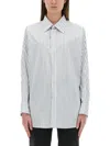 Maison Margiela Striped Dress-shirt Featuring Button Detail