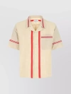 MAISON MARGIELA STRIPED COTTON SHIRT WITH SHORT SLEEVES AND CHEST POCKET