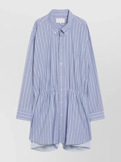 MAISON MARGIELA STRIPED LONG SLEEVE SHIRT DRESS