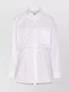 Maison Margiela Striped Long Sleeve Shirt Jumpsuit In White