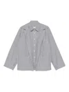 Maison Margiela Striped Multilayer Jacket In Azul