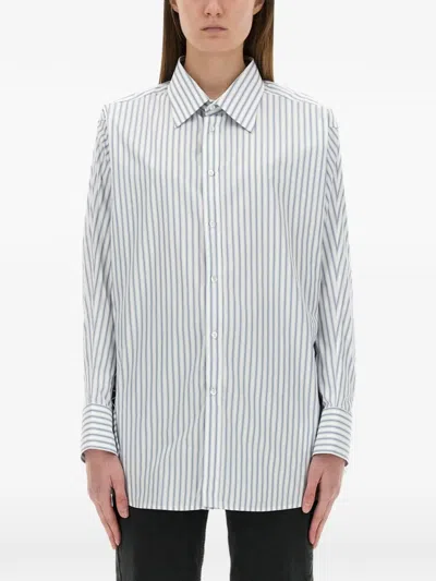 Maison Margiela Bode Black Jacquard Football Shirt In White
