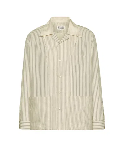 Maison Margiela Striped Shirt In Nude