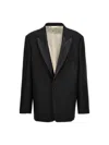Maison Margiela Striped Single Breast Blazer Jacket In Black