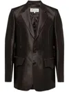Maison Margiela Striped Single-breasted Blazer In Brown