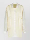 Maison Margiela Striped Sleeve Jacket Front Pockets