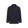 Maison Margiela Tailored Sports Jacket With Collar And Long Sleeves In Blue