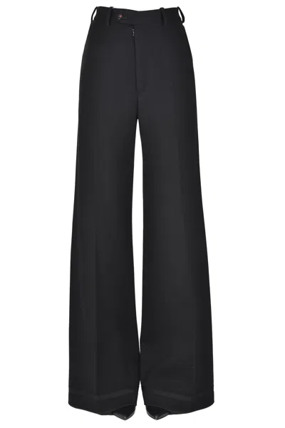 Maison Margiela Structured Knit Trousers In Black