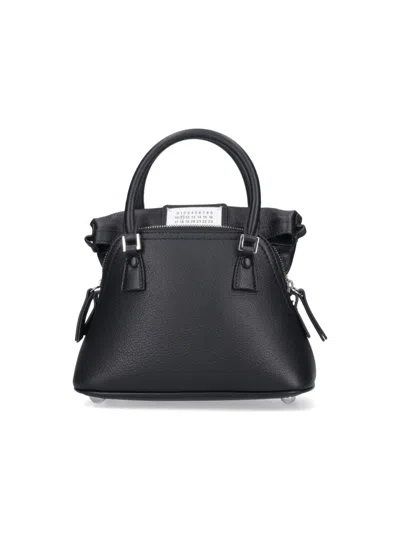 Maison Margiela Structured Textured Leather Shoulder Bag