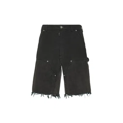 Maison Margiela Stud Denim Shorts Man Black