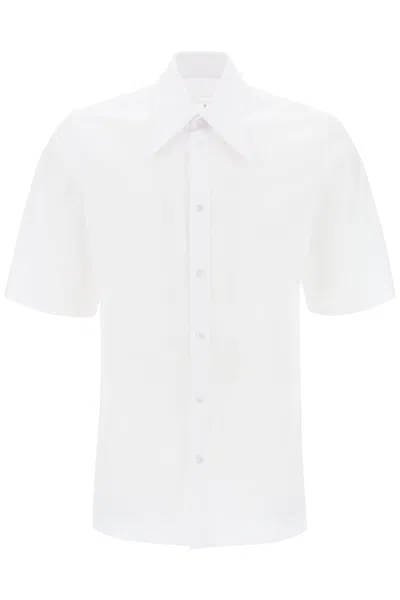Maison Margiela Studded Cotton Poplin Shirt For Men In White