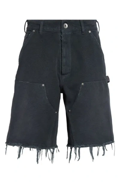Maison Margiela Studded Denim Cutoff Carpenter Shorts