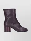 Maison Margiela Stylish Leather Ankle Boots With Chunky Heel