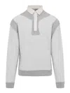 Maison Margiela Cotton Hoodie With Pointed Collar And Side Pockets In Gray
