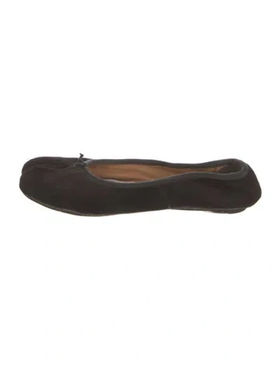 Pre-owned Maison Margiela Suede Ballet Flats In Brown
