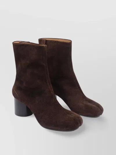 Maison Margiela Suede Block Heel Ankle Boots