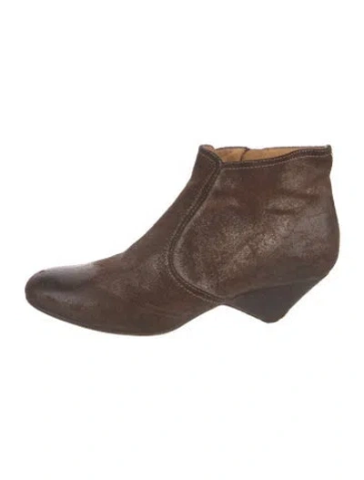 Pre-owned Maison Margiela Suede Boots In Brown