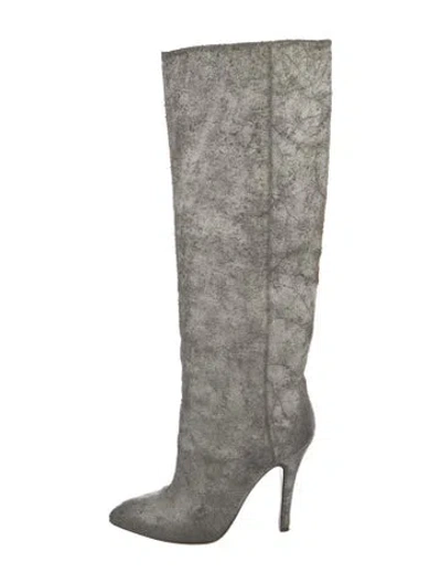 Pre-owned Maison Margiela Suede Boots In Gray