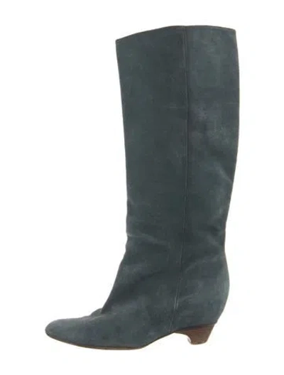 Pre-owned Maison Margiela Suede Boots In Green