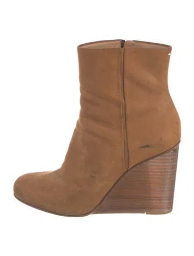 Pre-owned Maison Margiela Suede Boots In Neutral