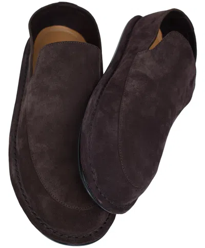 Maison Margiela Suede Leather Loafers In Brown