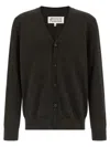 Maison Margiela Suede Patch Cardigan Sweaters And Cardigans Brown In Brown