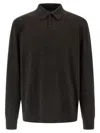 Maison Margiela Brown Suede Elbow Patch Polo In Brown