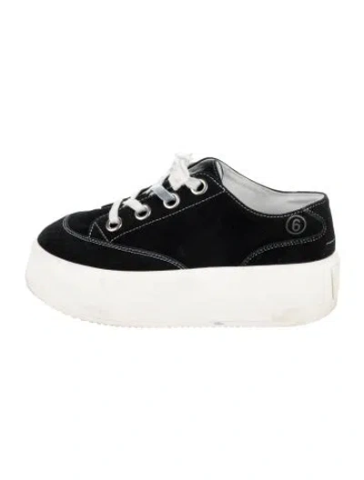 Pre-owned Maison Margiela Suede Sneakers In Black
