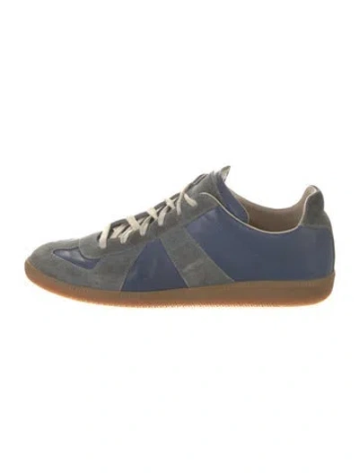 Pre-owned Maison Margiela Suede Sneakers In Blue